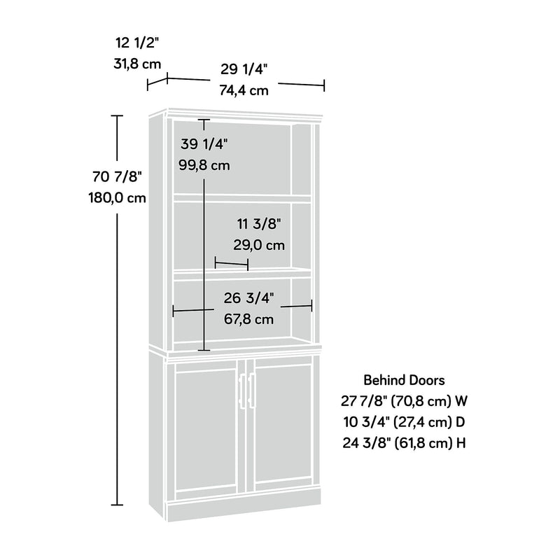 Sauder Aspen Post 71"H 5-Shelf Bookcase, Prime Oak (433959)