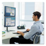 Professional Series Freestanding Dual Stacking Monitor Arm, For 32" Monitors, 15.3" X 35.5" X 11", Black, Supports 17 Lb