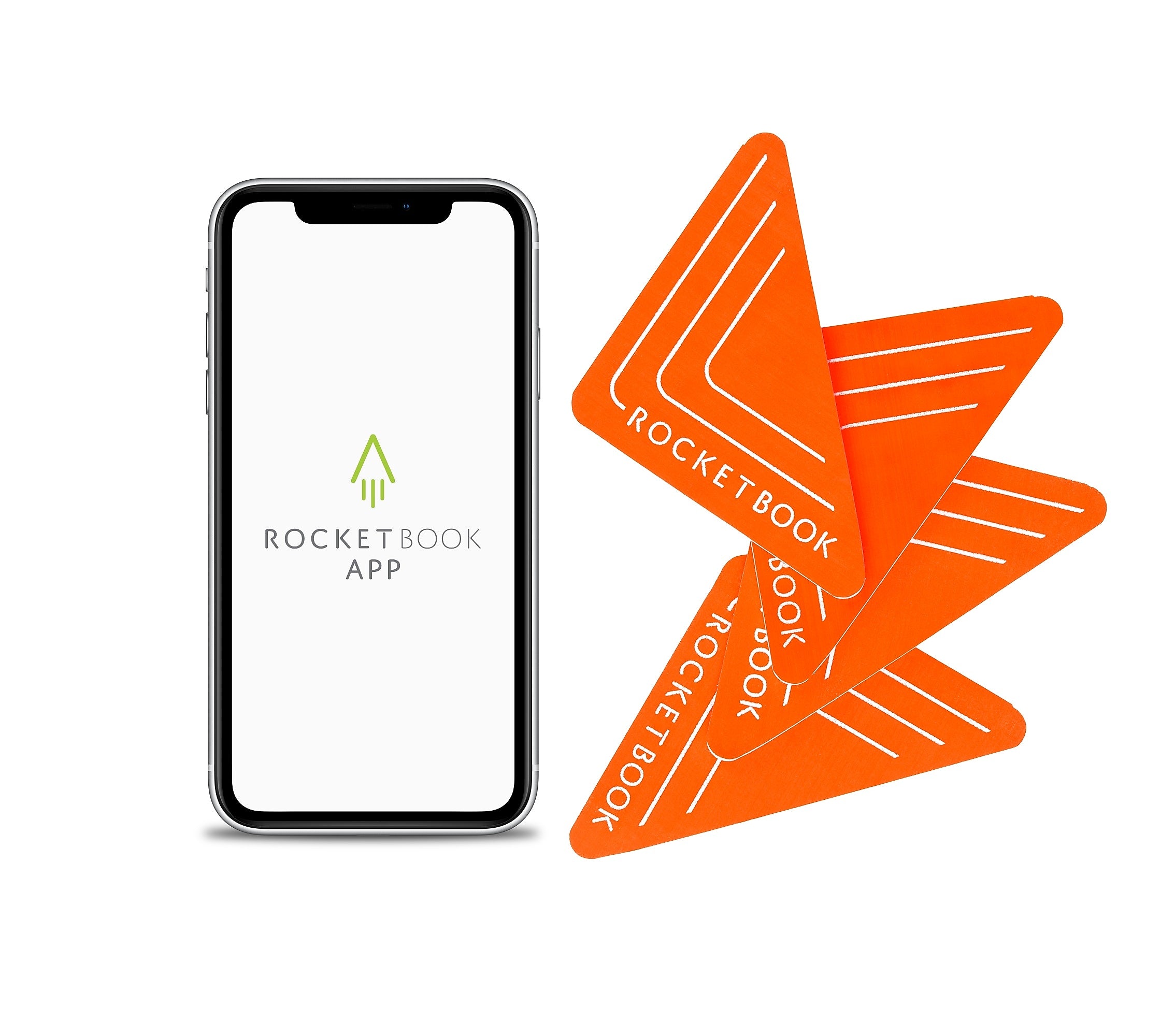 Rocketbook Beacons Reusable Stickers Whiteboard Notes, Orange (BEA-A4-K)