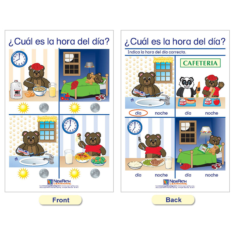 NewPath Learning Time & Money Wall Charts, Spanish Edition, 6/Set (NP-930325)