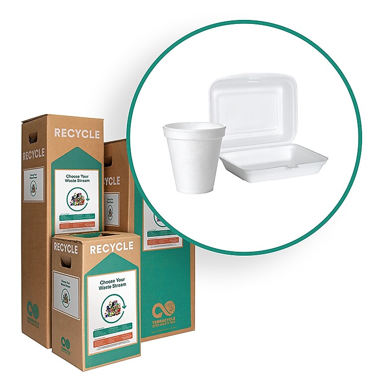 TerraCycle Cardboard Styrofoam Zero Waste Box, 36 Gallon, Natural Kraft (CS158-L)