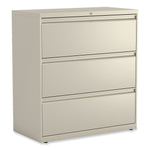 Alera 3-Drawer Lateral File Cabinet, Letter/Legal Size, Lockable, 40.25"H x 36"W x 18.63"D, Putty (ALEHLF3641PY)
