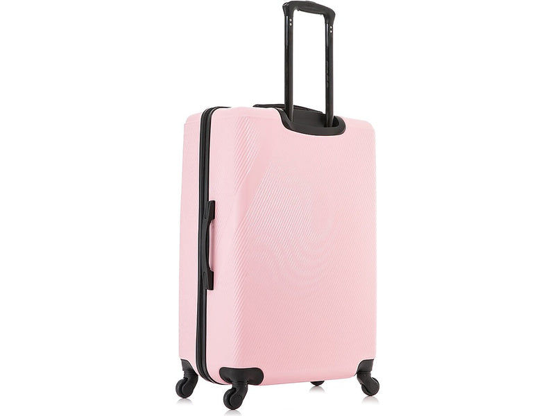 DUKAP Discovery 3-Piece Hardside Spinner Luggage Set, TSA Checkpoint Friendly, Pink (DKDISSML-PNK)