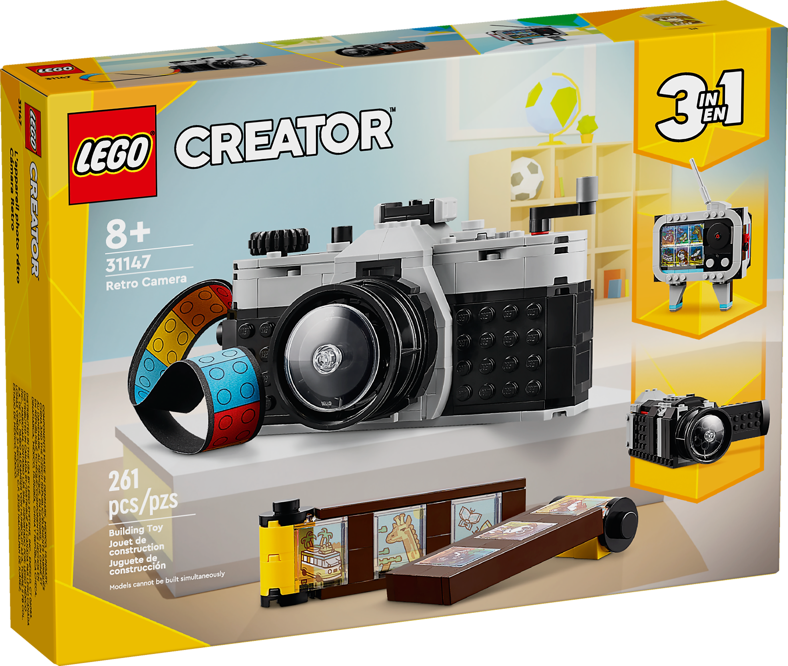 LEGO Creator Retro Camera 3-In-1, 261 Pieces (31147)