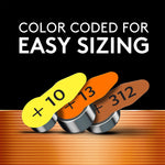 Duracell Size 312 Brown Hearing Aid Batteries, 8/Pack (DA312B8ZM09)