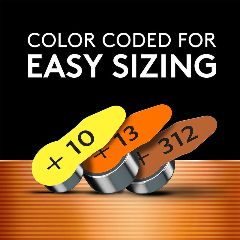 Duracell Size 312 Brown Hearing Aid Batteries, 8/Pack (DA312B8ZM09)