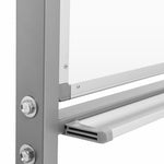 Luxor Double Sided Magnetic Porcelain Mobile Dry-Erase Whiteboard Easel, Aluminum Frame, 72"W x 40"H (DEMW002)