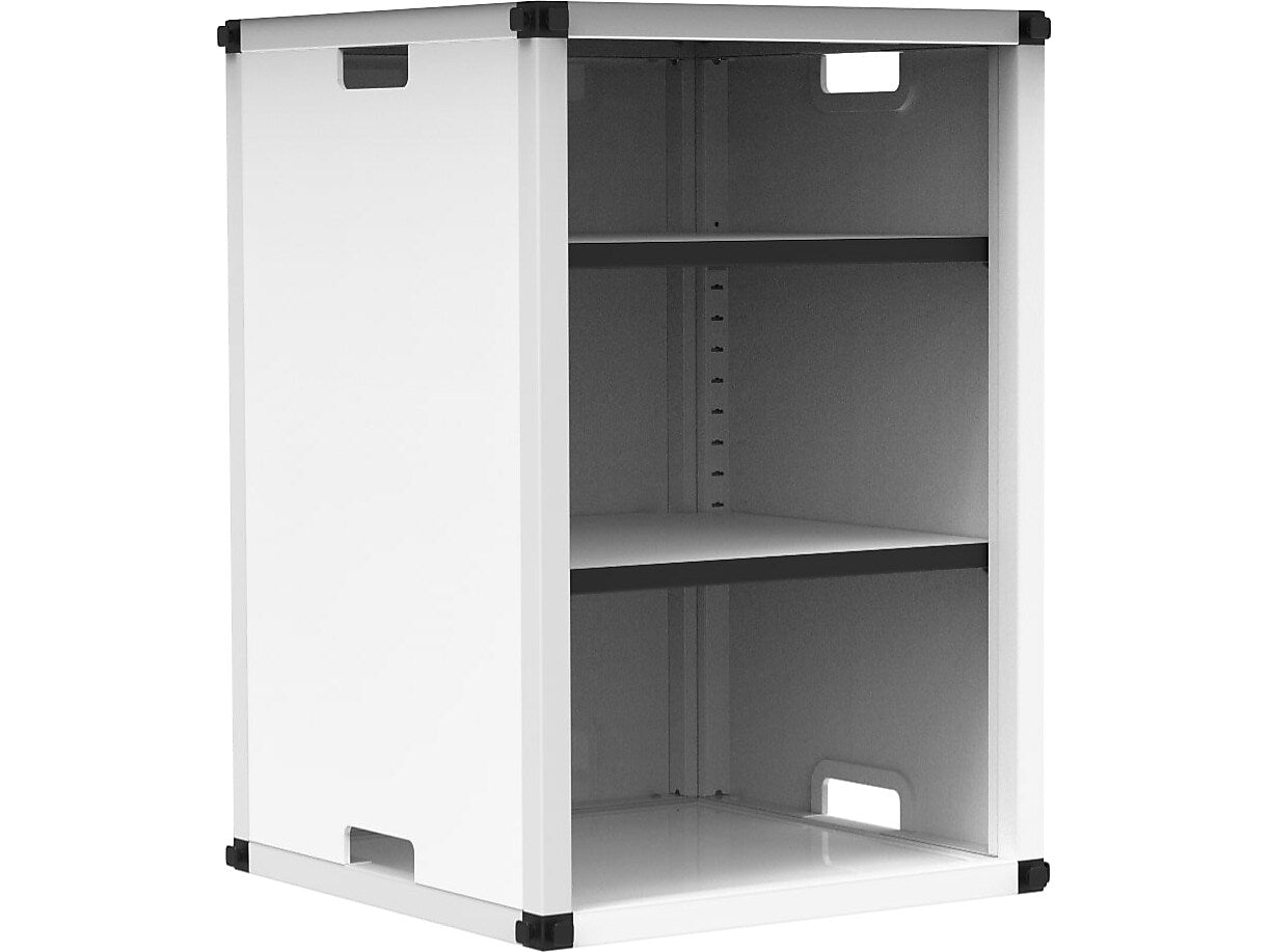 Luxor 3-Section Modular Classroom Bookshelf, 25.5"H x 17.25"W x 17.25"D, White (MBSCB02)