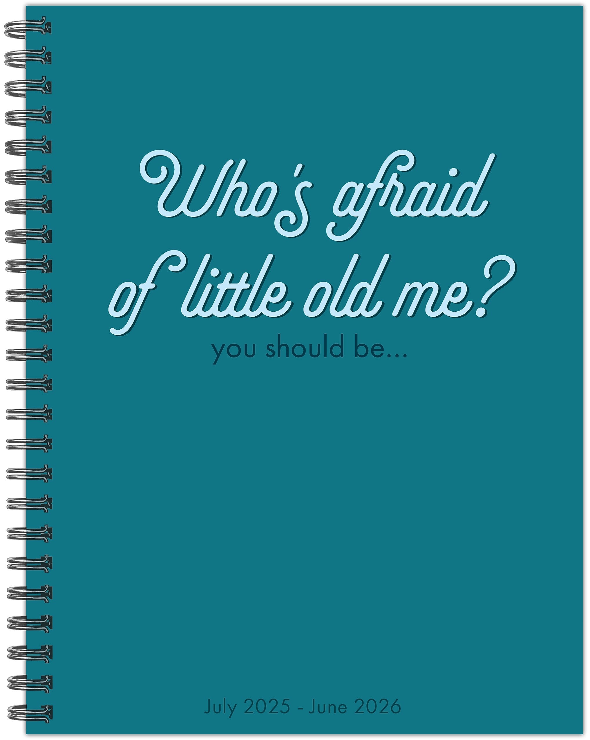 2025-2026 Willow Creek Who's Afraid 6.5" x 8.5" Academic Year Weekly & Monthly Planner, Blue (54864)