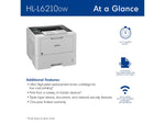 Brother HL‐L6210DW Business Monochrome Laser Printer, Large Paper Capacity, Wireless Networking