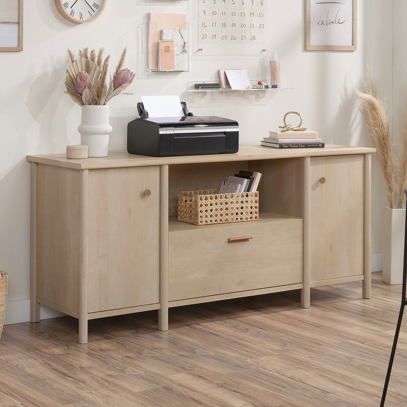 Sauder Whitaker Point 30"H Storage Credenza with 3 Shelves, Natural Maple (429375)