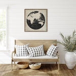 Amanti Art World News Map II by Elizabeth Medley Framed Canvas Wall Art Print, 30" x 30" (A42678299438)