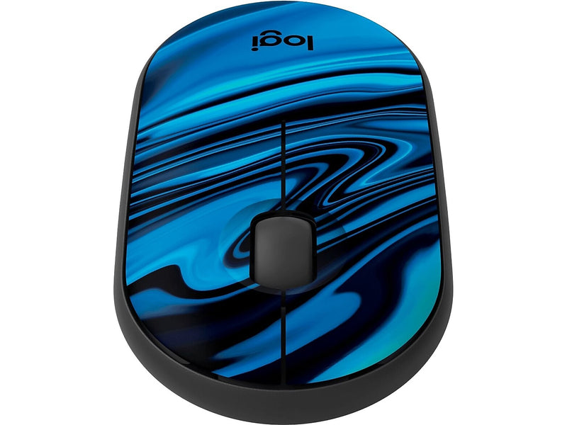 Logitech M340 Wireless Ergonomic Ambidextrous Optical USB Mouse, Blue Galaxy (910-007282)