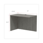 Alera Alera Valencia Series Reversible Return/Bridge Shell, 42w x 23.63d x 29.5h, Gray