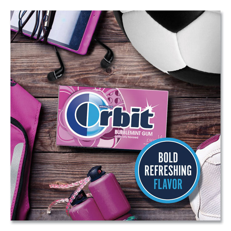 Sugar-Free Chewing Gum, Bubblemint, 12/box