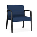 Lesro Waterfall Vinyl Guest Chair, Patriot Plus Imperial Blue/Black (WF1201.SBK-01PPIB)