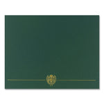 Classic Crest Certificate Covers, 9.38 x 12, Hunter, 5/Pack