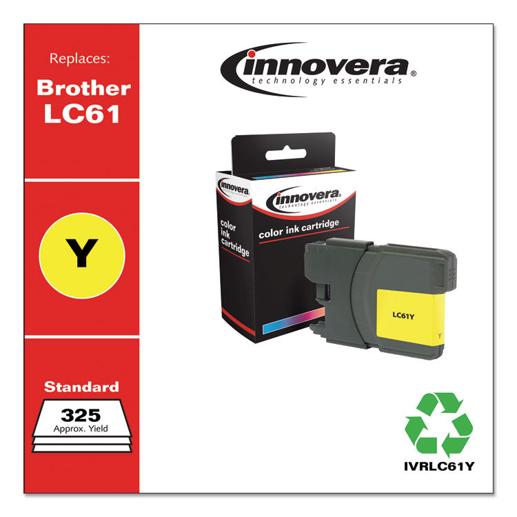 Remanufactured Yellow Ink, Replacement for LC61Y, 750 Page-Yield