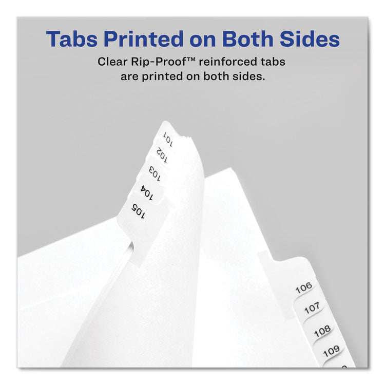 Preprinted Legal Exhibit Side Tab Index Dividers, Allstate Style, 26-Tab, A To Z, 11 X 8.5, White, 1 Set, (1700)