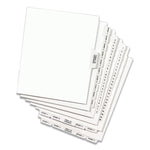 Preprinted Legal Exhibit Side Tab Index Dividers, Avery Style, 26-Tab, 51 To 75, 11 X 8.5, White, 1 Set