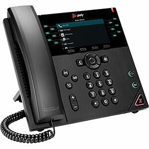 Poly Voice VVX 450 VOIP Phone with Digital Answering, Black (8B1L7AA#AC3)