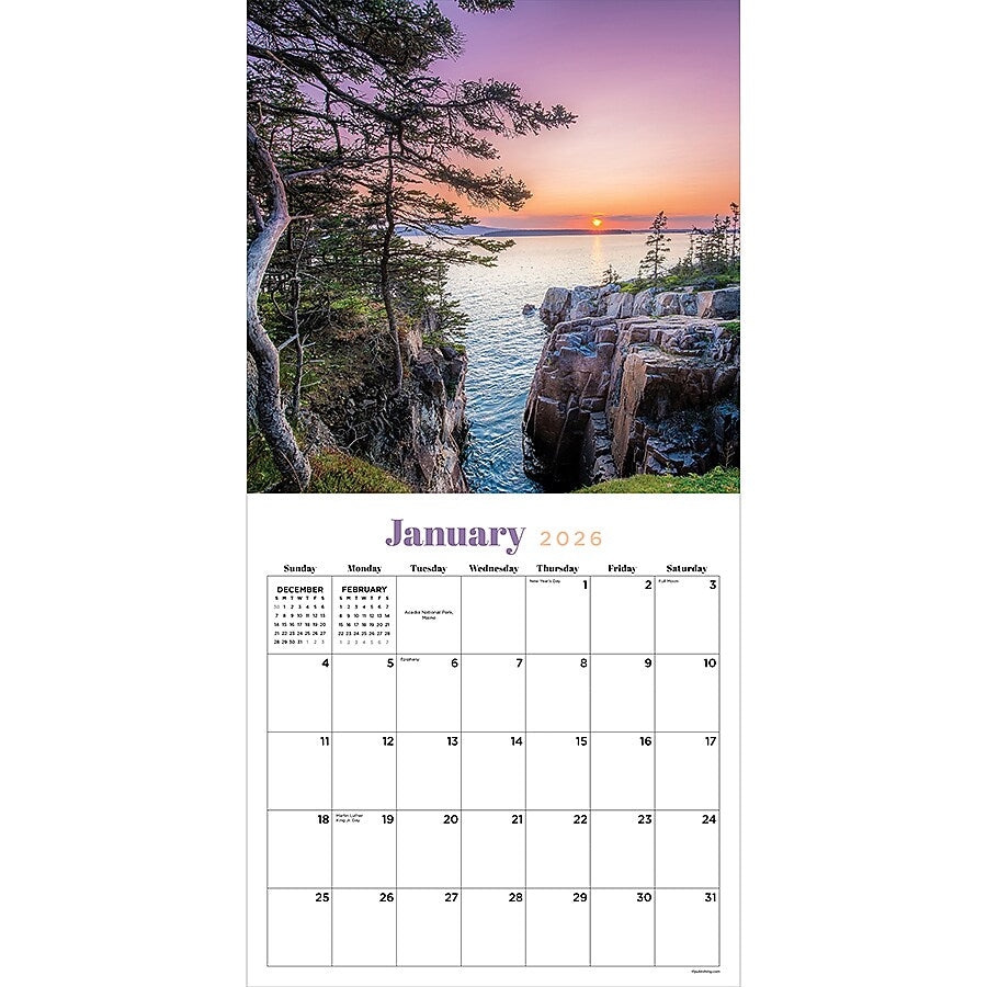 2026 TF Publishing Water's Edge 12" x 12" Monthly Wall Calendar (26-1049)
