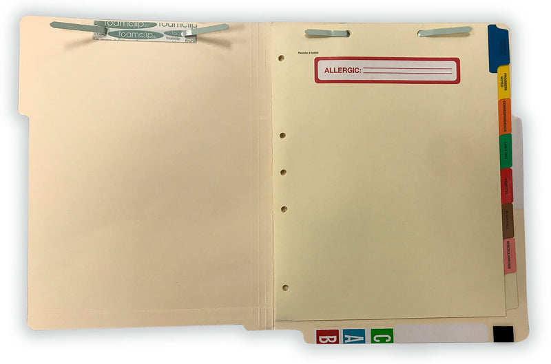 Tabbies Patitent Pre-Printed Cardstock Dividers, 8, Ivory, 40/Set (TAB54505)