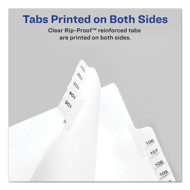 Preprinted Legal Exhibit Side Tab Index Dividers, Allstate Style, 10-Tab, 1, 11 X 8.5, White, 25/pack