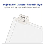 Preprinted Legal Exhibit Side Tab Index Dividers, Allstate Style, 25-Tab, 76 To 100, 11 X 8.5, White, 1 Set, (1704)