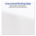Preprinted Legal Exhibit Side Tab Index Dividers, Allstate Style, 10-Tab, 5, 11 X 8.5, White, 25/pack