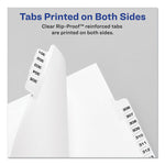 Preprinted Legal Exhibit Side Tab Index Dividers, Avery Style, 26-Tab, B, 11 X 8.5, White, 25/pack, (1402)