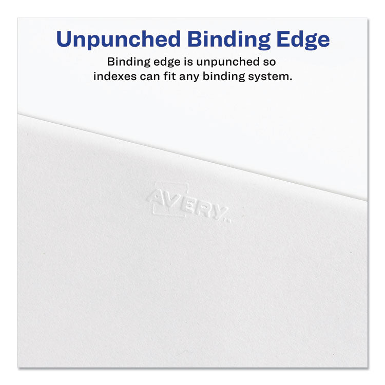 Preprinted Legal Exhibit Side Tab Index Dividers, Avery Style, 26-Tab, E, 11 X 8.5, White, 25/pack, (1405)