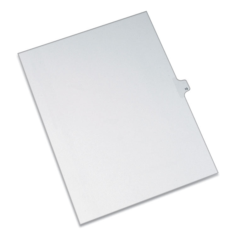 Preprinted Legal Exhibit Side Tab Index Dividers, Allstate Style, 10-Tab, 13, 11 X 8.5, White, 25/pack