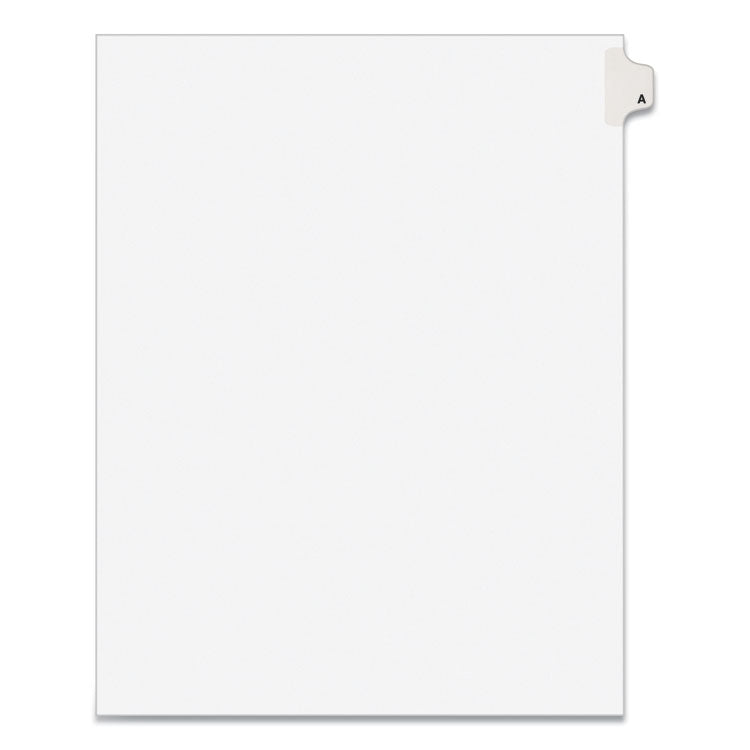 Preprinted Legal Exhibit Side Tab Index Dividers, Avery Style, 26-Tab, A, 11 X 8.5, White, 25/pack, (1401)