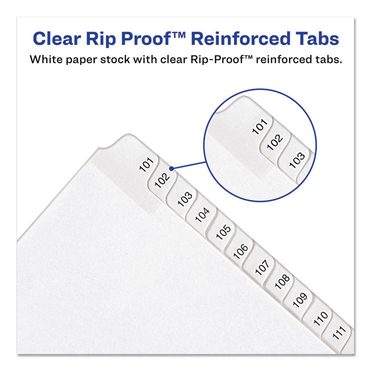 Preprinted Legal Exhibit Side Tab Index Dividers, Allstate Style, 10-Tab, I To X, 11 X 8.5, White, 1 Set