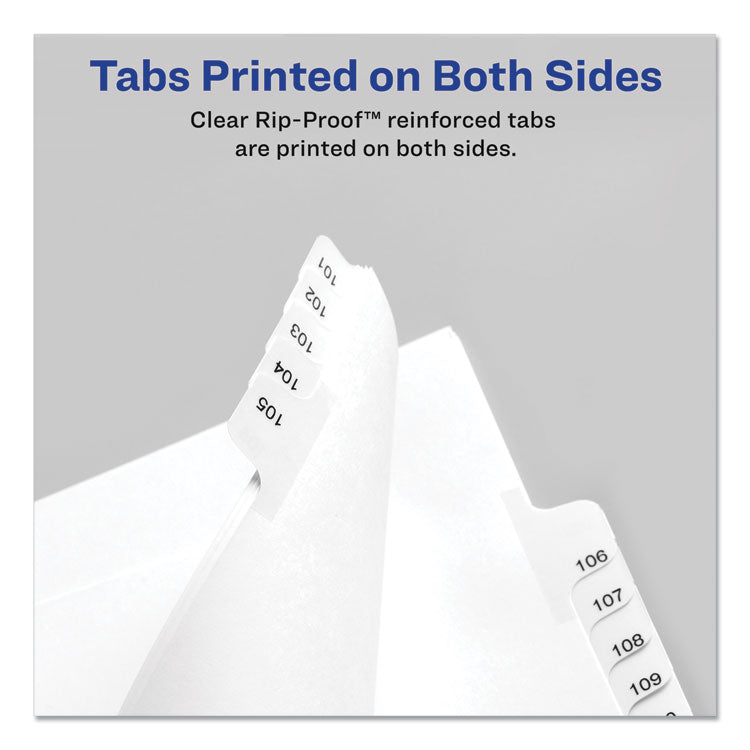 Preprinted Legal Exhibit Side Tab Index Dividers, Allstate Style, 26-Tab, V, 11 X 8.5, White, 25/pack