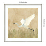 Amanti Art Egret Alighting II by Kathrine Lovell Wood Framed Wall Art Print, 25" x 25" (A42677221098)
