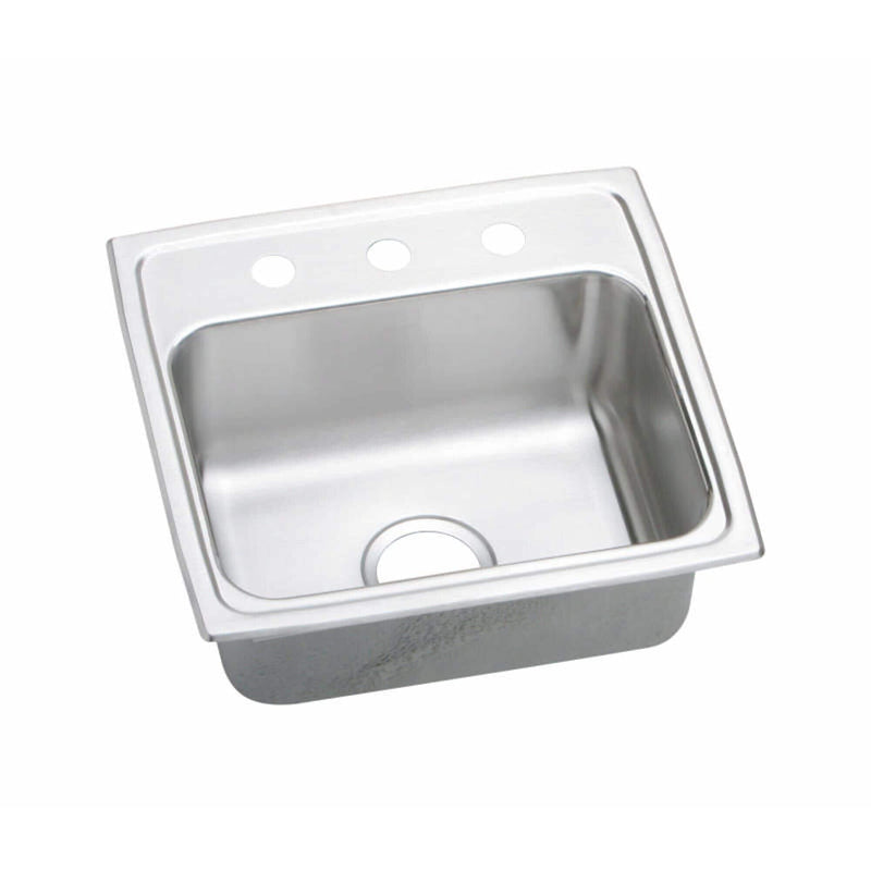 Elkay Gourmet 19" Single Basin Drop In Stainless Steel Kitchen Sink (LRADQ1918650)