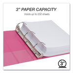 Samsill Earth's Choice 3" 3-Ring View Binders, Pink, 2/Pack (SAMU86876)