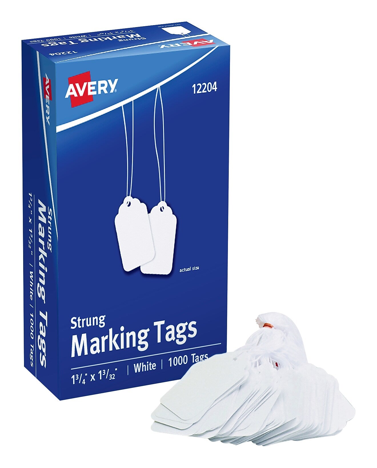 Avery  1-3/4" Marking Tags, White, 1,000/Pack (12204)
