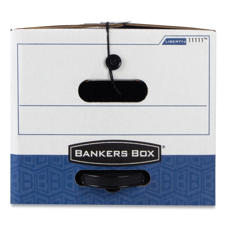 Liberty Plus Heavy-Duty Strength Storage Boxes, Letter Files, 12.25" X 24.13" X 10.75", White/blue, 12/carton