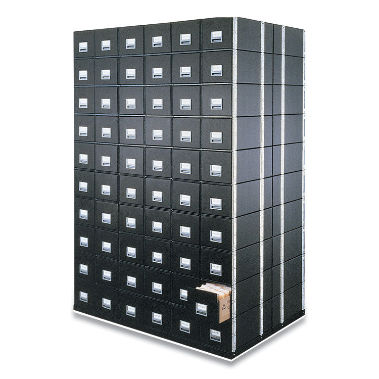 Staxonsteel Maximum Space-Saving Storage Drawers, Legal Files, 17" X 25.5" X 11.13", Black, 6/carton