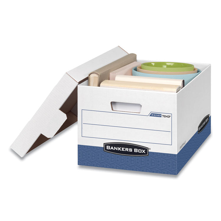R-Kive Heavy-Duty Storage Boxes, Letter/legal Files, 12" X 16.5" X 10.38", White, 20/carton