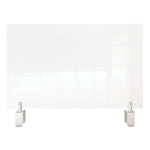 Clear Partition Extender With Attached Clamp, 29 X 3.88 X 18, Thermoplastic Sheeting