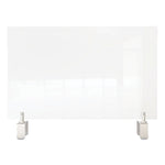 Clear Partition Extender With Attached Clamp, 29 X 3.88 X 24, Thermoplastic Sheeting