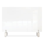 Clear Partition Extender With Attached Clamp, 42 X 3.88 X 24, Thermoplastic Sheeting