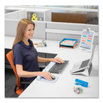PlushTouch Mouse Pad with Wrist Rest, 7.25 x 9.38, Lattice Design
