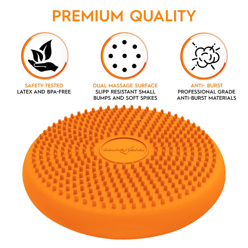 Bouncy Bands Little Sensory Wiggle Seat, Orange (BBAWS27OR)