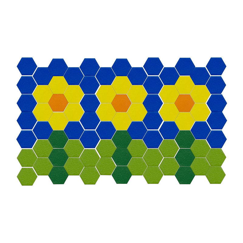 Roylco Hexagon Mosaics, 0.5" H x 0.57", Assorted Colors, 2,000/Pack, 3 Packs/Bundle (R-15631-3)