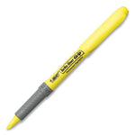 Brite Liner Grip Pocket Highlighter, Fluorescent Yellow Ink, Chisel Tip, Yellow/Black/Silver Barrel, 5/Pack